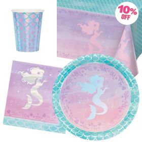 Mermaid Shine Party Tableware Pack for 8
