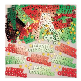 Merry Christmas Type Metallic Confetti Mix