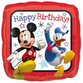Mickey Roadster Happy Birthday Foil Balloon 17"