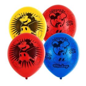 Mickey Mouse 4 Sided Latex Balloons 11", pk6