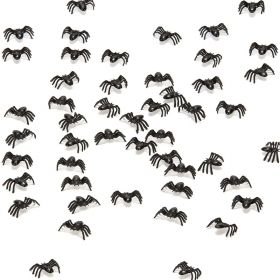 Mini Plastic Black Spiders