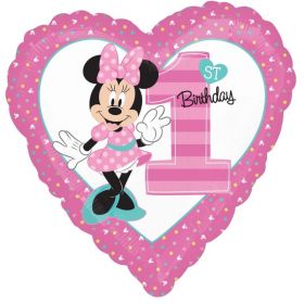 Minnie Mouse 1st Birthday Foil Balloon 18''