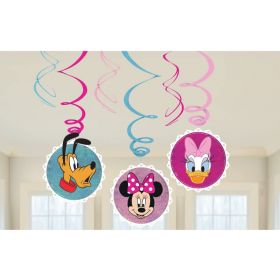 6 Minnie Mouse Swirl Decorations