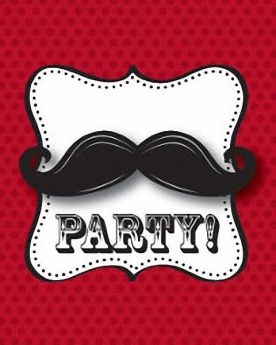 Moustache Madness Birthday Party Invitations