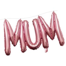 Mum Pink Air Fill Foil Balloon 13" x 27"