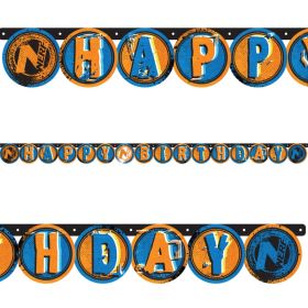 NERF Party Happy Birthday Letter Banner 2.2m