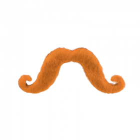 Fake Orange Handlebar Moustache