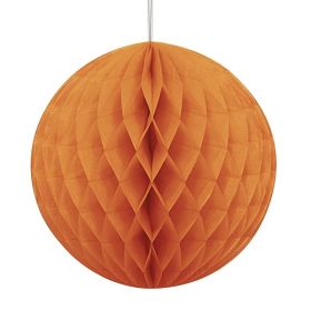 Orange Honeycomb Ball Party Decoration 20cm