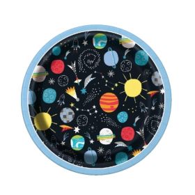 Outer Space Party Plates 17m, pk8