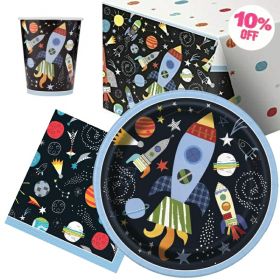 Outer Space Party Tableware Pack for 8