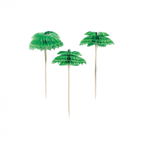 Palm Tree Honeycomb Picks, pk12