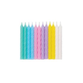 Pastel Assorted Colours Candles, pk24