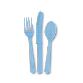 Pastel Blue Cutlery Set for 6