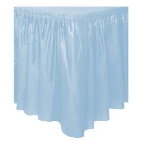 Pastel Blue Plastic Tableskirt