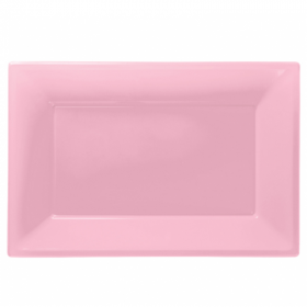 Baby Pink Plastic Serving Trays