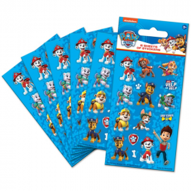 6 Paw Patrol Party Bag Sticker Sheets