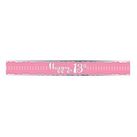 Perfectly Pink 13th Birthday Sash 