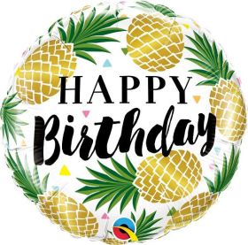 Happy Birthday Pineapple Foil Balloon