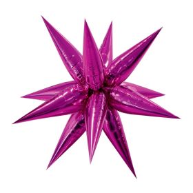 Large Pink Glitz 3D Star Foil Balloon