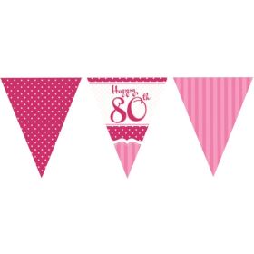 Perfectly Pink Age 70 Flag Banners