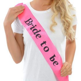 Pink Bride to Be Sash