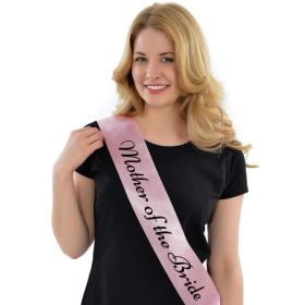 Pink Mother of the Bride Sash