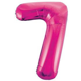Pink Glitz Number Foil Balloon - 7