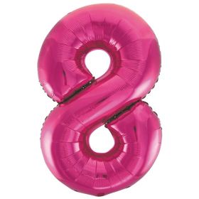 Pink Glitz Number Foil Balloon - 8