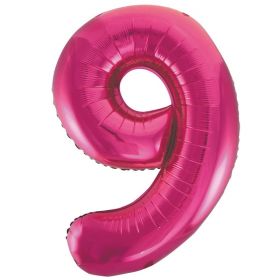 Pink Glitz Number Foil Balloon - 9