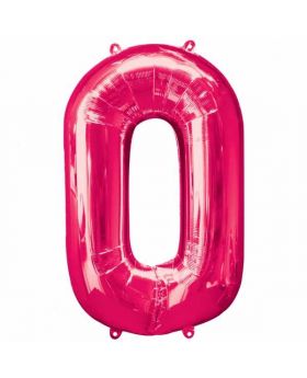 Supershape Pink Number 0 Party Balloon