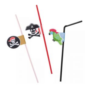 6 Pirate Party Straws