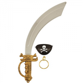 Pirate Cutlass Sword and Accessories Set - Adult