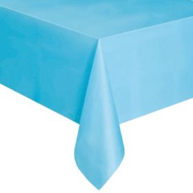 Value Powder Blue Plastic Tablecover 