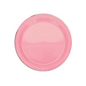 Baby Pink Plastic Plates, 17.7cm 20pk