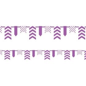 Purple Pennant Card Banner