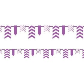 Purple Pennant Card Banner