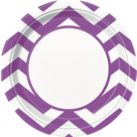 Pretty Purple Chevron Dinner Plates