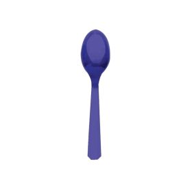 20 Purple Plastic Spoons