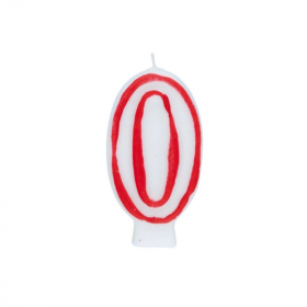 Red & White Party Candle 0