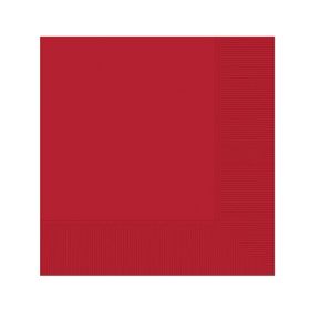 20 Red Party Beverage Napkins