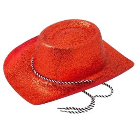 Red Glitter Cowboy Hat