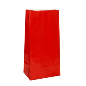 12 Red Paper Bags