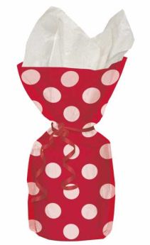 Red Polka Dot Party Cello Bags 20pk