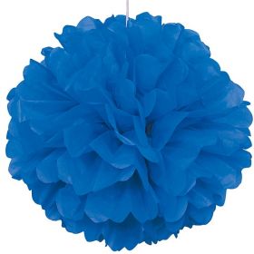 Royal Blue Paper Puff Ball Party Decoration 40cm