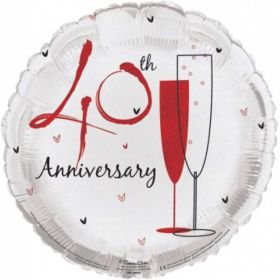 Ruby Anniversary Foil Balloon