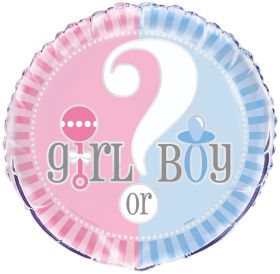 Gender Reveal Foil Balloon 18''