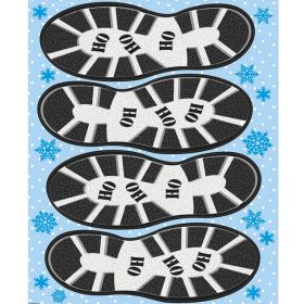 Santa Shoes Christmas Floor Clings