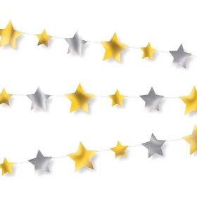 Silver & Gold Star Garland