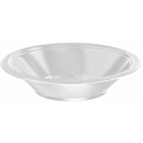 Silver Sparkle Plastic Party Bowls, pk20