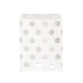 Silver Dot Treat Bags, pk8